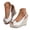 White, variant on Pandaie Women's Peep Toe Wedges Heels Slingback Buckle Platform Espadrille Leather Bowknot Fashion Dressy Casual High Heel Pumps Shoes Black Size 7