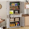 thumbnail image 3 of FANRAL 70” Tall Pantry Organizers and Storage Cabinet with Barn Doors & Drawers,Adjustable Shelf,Tall Pantry for Kitchen Dining Room Living Room Bedroom,Gray Pantry Cabinet, 3 of 8