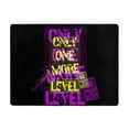 thumbnail image 3 of DouZhe Fuchsia Cool Game Mode Slogan Pattern Area Rugs Non-Slip Machine Washable Floor Mat, Only One Mode Level Sticker Game Console Style Carpet Doormat, 63x48 inches, 3 of 6