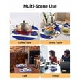 thumbnail image 2 of 13 Inch Round Placemats Set of 6, Blue Poinsettia Christmas Non Slip Heat Insulation PP Table Mats, Xmas Botanical Vintage Floral Washable Place Mats for Kitchen Dining Party Table Decor, 2 of 7