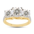thumbnail image 5 of AFFY 3.24CT Moissanite Diamond 3 Stone Engagement Ring For Women 14K Solid Yellow Gold-5.5, 5 of 7