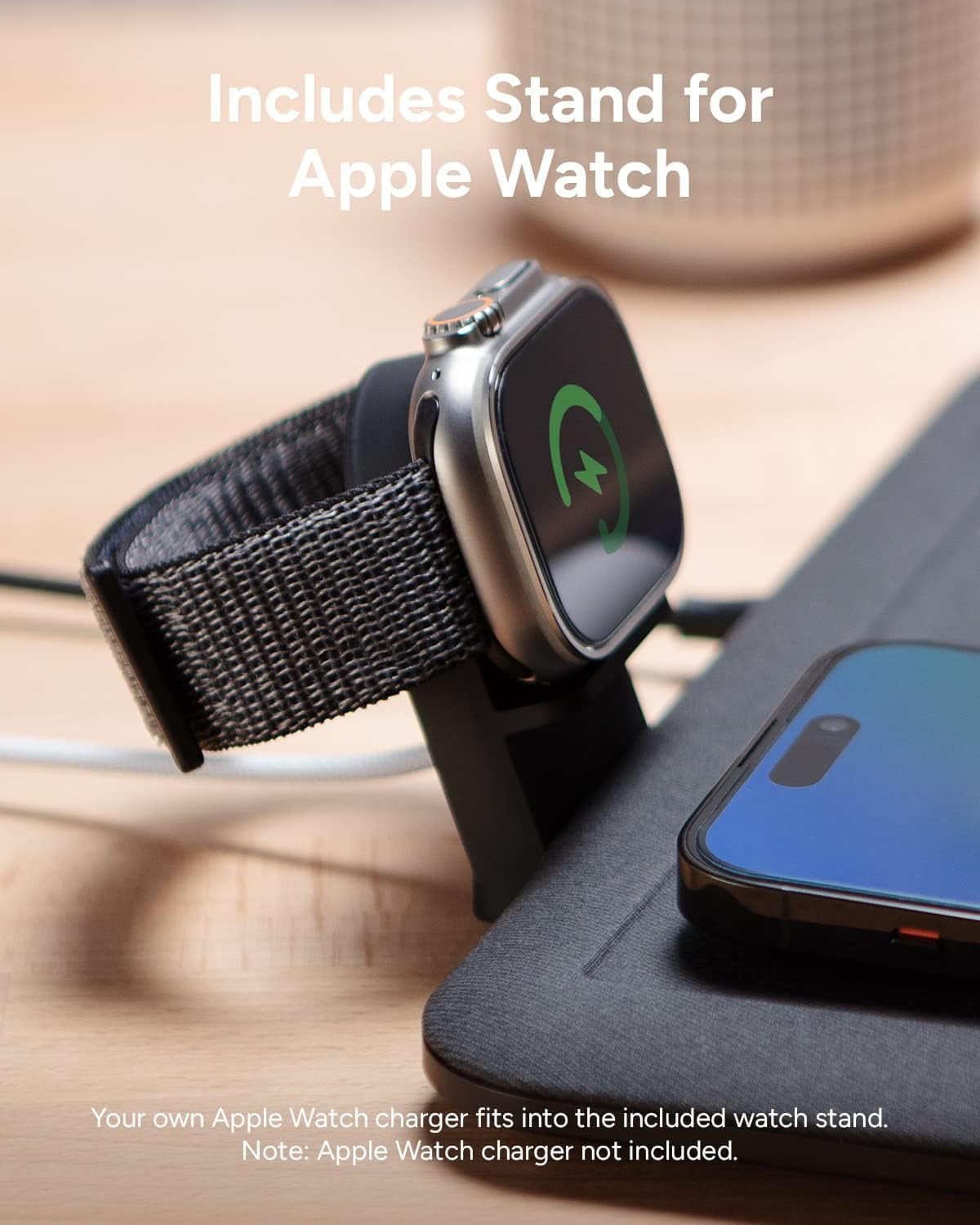 Open Box mophie 4-in-1 Wireless Charging Mat for Apple iPhone AirPods & Watch Samsung Galaxy Google Pixel and all Qi-Enabled Devices Additional USB-A Port Intuitive Design Includes Apple Watch Adapter