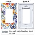 thumbnail image 3 of Yayeee Rocker Switch Wall Plate 3-Gang 6.5"x4.6" Home Decorative Outlet Cover, Watercolor Flowers Pattern, 3 of 6