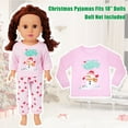 thumbnail image 5 of Girls Christmas Pajamas Kids Long Sleeve Pajamas Winter Nightwear Sleepwear for 2-12 Years Girls and 18" Dolls Clothes, 5 of 7