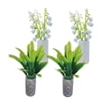 thumbnail image 4 of Minkissy 4Pcs Tiny Potted Plants Compact Size Decorative Ornament For Mini Garden Light Green, 4 of 8