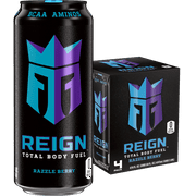 Reign Total Body Fuel, Razzle Berry, Performance Energy Drink, 4 count, 16 fl oz