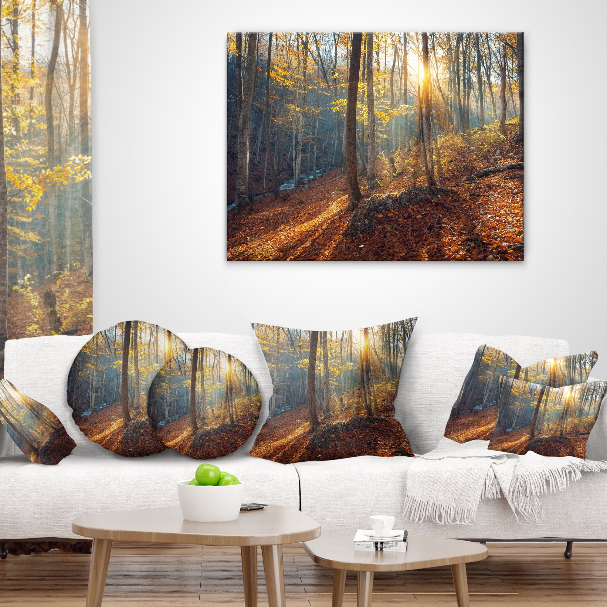 Designart Crimean Mountains at Sunset - Landscape Photography Throw Pillow - 12x20