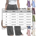 thumbnail image 4 of Wide Leg Palazzo Pants for Women Drawstring Elastic Waist Solid Pants Causal Summer Beach Vacation Pants, 2XL, 4 of 6