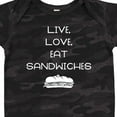 thumbnail image 4 of Inktastic Live Love Sandwiches Boys or Girls Baby Bodysuit, 4 of 5