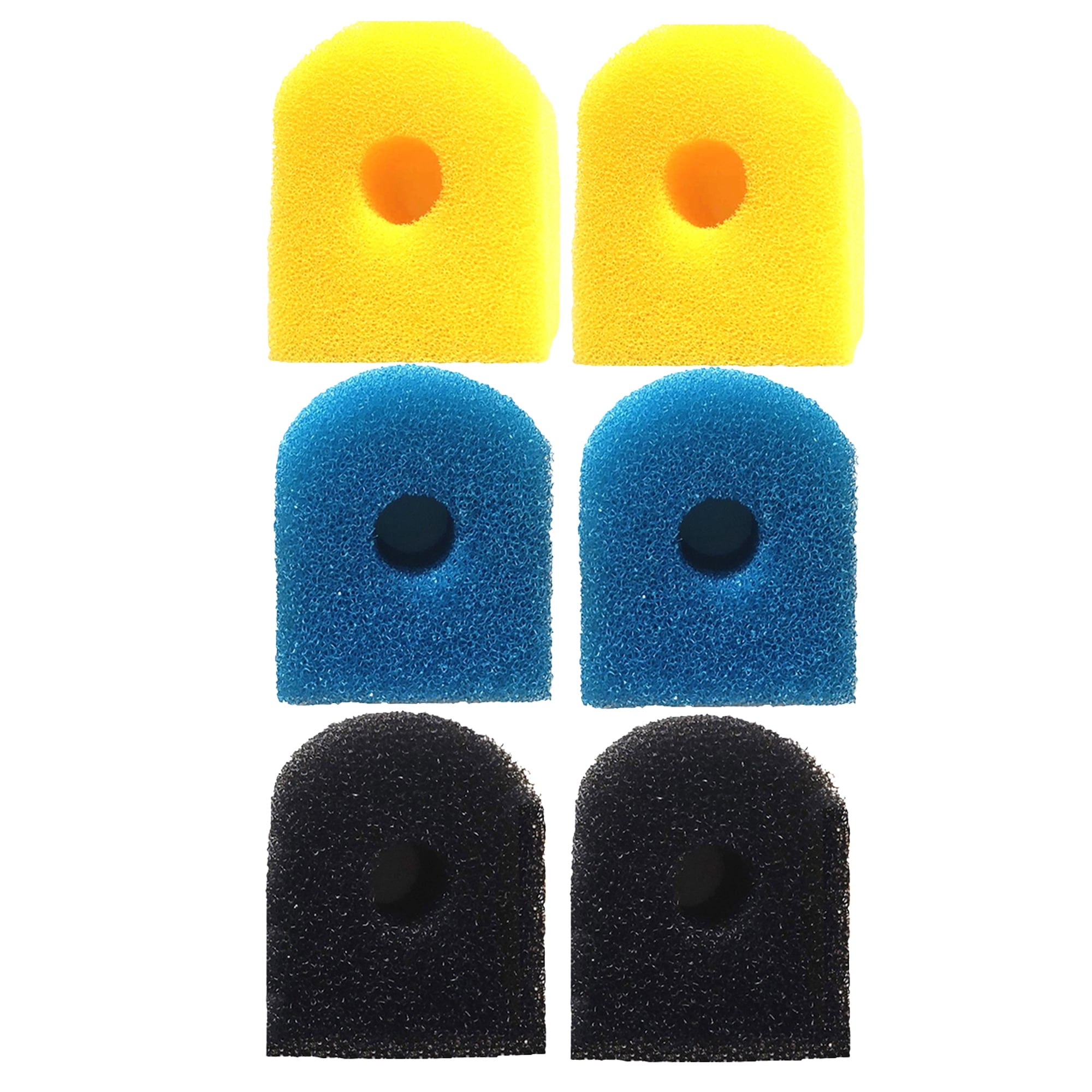 TropicAqua Filter Intake Sponge for Kulife Sponge Filter Aquarium Fish Tank - Fits Kulife 3-Stage Filtration Systems 8 Coarse Sponge, 16 Carbonized Sponge, 8 Fine Sponge (Pack of 32)