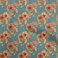 thumbnail image 1 of oneOone Viscose Jersey Dark Teal Blue Fabric Florals Sewing Craft Projects Fabric Prints By Yard 60 Inch Wide, 1 of 4