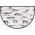 thumbnail image 5 of Dinosaur Skeleton Half Round Door Mat, Cute Animal Non-Slip Half Circle Area Rug Doormat Absorbent Washable for Indoor Outdoor Kitchen Bedroom Home Decor 24"x36", 5 of 7