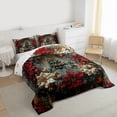 thumbnail image 3 of Feelyou Christmas Poinsettia Flower Bedding Comforter Set, Winter Festival Twin Comforter Sets, Teen Kid Child Adult Reversible Bedding Set, Super Cozy Room Decor, 2pcs, 3 of 8