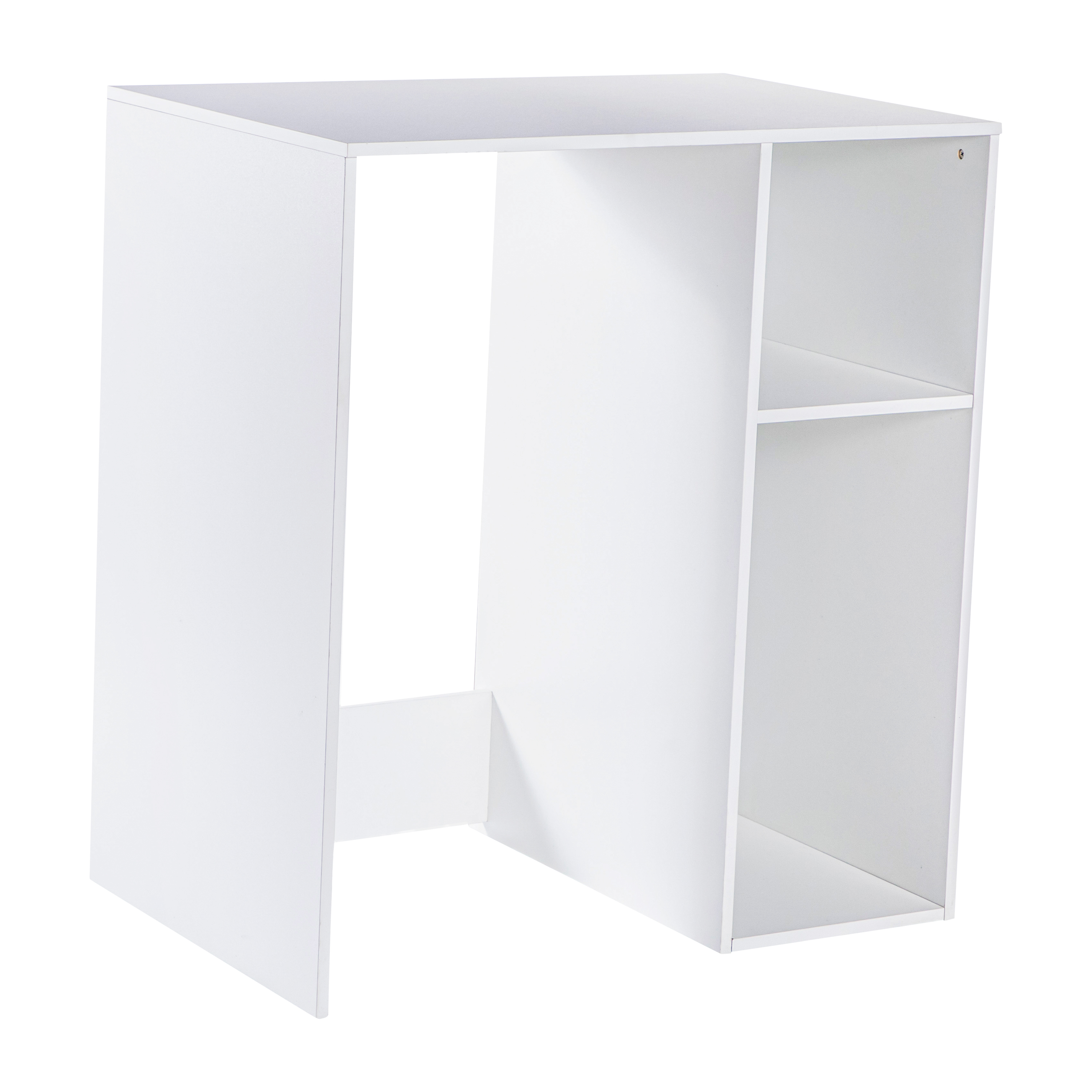 Flash Furniture Mini Fridge Bookshelf Storage Station Organizer with Cubbies in White