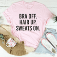 Bra Off Hair Up Sweats On Tee Athletic Heather S Peachy Sunday T-Shirt ...
