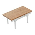 thumbnail image 4 of Dollhouse Miniature Table, Modern Style Dollhouse Desk Functional Decorative Birch Attractive Durable  For DIY Log Color And White,White, 4 of 8