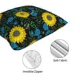thumbnail image 4 of Throw Pillow Covers, Sunflowers Leaves Soft Square Pillow Cases with Invisible Zipper for Couch Bed Sofa, Farmhouse Fall Home Decor 20"x20", 4 of 7