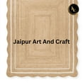 thumbnail image 4 of Jaipur Art And Craft Bohemian Rectangle Scallop White, Brown Jute Area Rug (10x14 Sq ft), 4 of 5