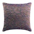 thumbnail image 1 of Fundas de cojín decorativas cuadradas de 30 x 30 cm, color morado, de seda, con bordado de cuentas., 1 of 5
