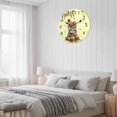 thumbnail image 6 of Wall Clock Floral Lemon Cat Clocks PVC Silent Non-Ticking Battery Operated Decorative Yellow Summer Fruit Flower Round Clock for Home Living Room Kitchen Bedroom Office School Wall Decor 10 Inch, 6 of 9