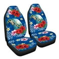 thumbnail image 7 of ZIATUBLE Vintage Flower Print Front Seat Cover Set Sea Turtle Cars Front Seat Protectors Cover 2 Piece Auto Interior Accessories Dust Resistant Vehicle Seat Protectors Fit for Car Truck SUV, 7 of 7