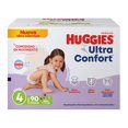 thumbnail image 1 of Huggies UltraConfort Pa&ntilde;al Desechable para Beb&eacute;, Etapa 4 Ni&ntilde;a, Caja con 90 piezas, Ideal para Beb&eacute;s de 9 a 12 kg, 1 of 5