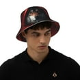 thumbnail image 4 of Kdxio Reflective Bucket Hat - Mysterious Hooded Wolf Print Bucket Hat for Men,Women, 4 of 6