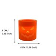 thumbnail image 3 of Halloween Decorations Halloween Cylindrical Evil Pumpkin Lights Glowing LED Electronic Candle Lights Spooky Festival Supplies Halloween Decoration and Gift Orange, 3 of 6