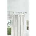 thumbnail image 3 of Martha Stewart Laguna Stripe Curtain Panel Pair, Gray, Tie Tab, Semi Sheer, Indoor, Adult, 2 Piece Set, 37"x 84", 3 of 5
