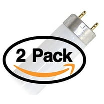 (2 Pack) Sylvania FO25/835/ECO Shatter Proof 25 Watt T8 Fluorescent Tube Light 25W F25T8 - Safety Coated 800 Series - Octron Bulb - 3500K