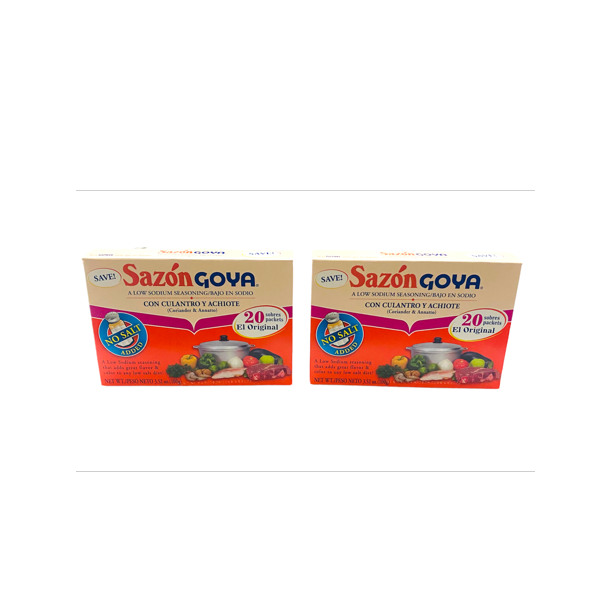 Sazon Goya Low Sodium Seasoning Con Culantro Y Achiote 3.52 oz Pack of