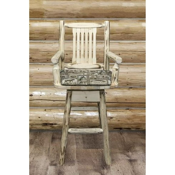Montana Woodworks 30 in. Montana Captains Swivel Barstool