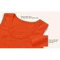 thumbnail image 5 of TEAJOPSUU 2 Pack Kids Tank Tops Unisex Boys Girls Ribbed Round Neck Sleeveless Workout Shirt Summer Solid Color Basic Tops 2-14 Years Orange, 5 of 7