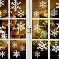 thumbnail image 4 of ERTZAE 135Pc Christmas Window Clings Snowflakes Window Decals Static Window Stickers For Christmas Decorations Windows Decor Ornaments Xmas Party Supplies Thanksgiving Party Decor, 4 of 7