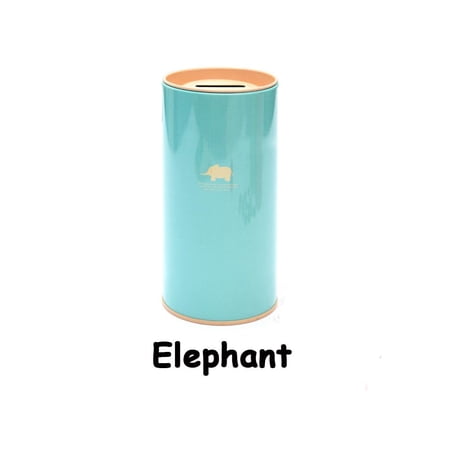 1 PC Gift 7.5*14cm Cartoon Animal Pattern Cash Saving Money Box Piggy Metal Tin Jar Coin Bank ELEPHANT