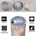 thumbnail image 4 of Pioneer Flower Floral Print Pattern 20oz Skinny Tumbler with Straw & Lid, Double Wall Vacuum Insulated Cup, Leak-Proof, Cup Holder Friendly, Hot 6H Cold 12H, 4 of 6