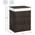 thumbnail image 3 of 23.8 Gal (90L) Laundry Hamper Laundry Basket with Lid and Handles Wicker hamper Foldable Removable Liner Bag Brown, 3 of 7