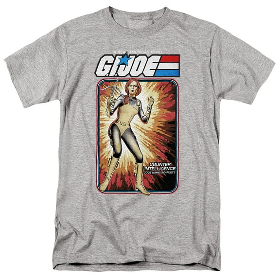 G.I. Joe Scarlett Card Unisex Adult T-Shirt, Athletic Heather, Small