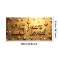 thumbnail image 3 of LUUFILx 25 Years Loved Glitter Banner Decoration Party Supplies Anniversary Backdrop Heart Celebration Event Photography Props Background Decor, 3 of 9