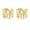 Gold M, variant on Letter R Initial Chunky Hoop Earrings for Women 18K Gold Plated Geometric Cartilage Huggie Hoops Earring