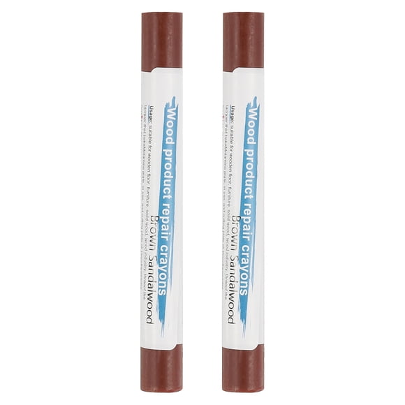 Crayones de reparación de muebles Uxcell, 2 piezas de varillas de relleno de cera para madera, crayones de cera para arañazos en suelos de madera, agujeros en mesas, marrón