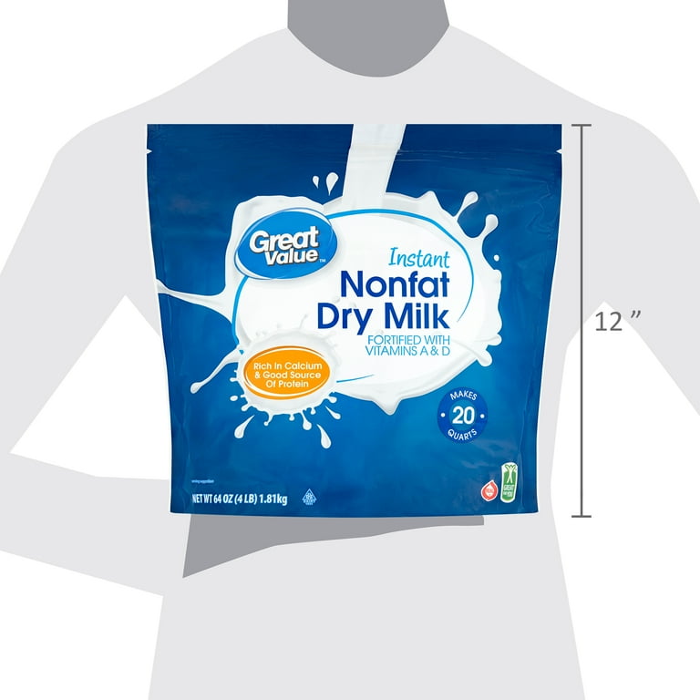 Lot De 18 Grands Sachets De Lait Instantané Écrémé - Format Familial