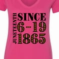 thumbnail image 4 of Inktastic Juneteenth Since 6-19-1865 Women's V-Neck T-Shirt, 4 of 5