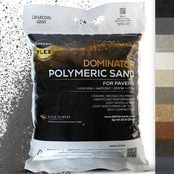 DOMINATOR 40 Lb. Charcoal Gray Polymeric Sand, Pro Grade, High-Performance Paver Joint Sand with Ceramic Flex