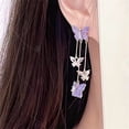 thumbnail image 6 of QIQUWOHUL 2023 New Sweet Butterfly Earrings Women's Advanced Sense Temperament Long Showing Small Tassel Earrings, 6 of 8