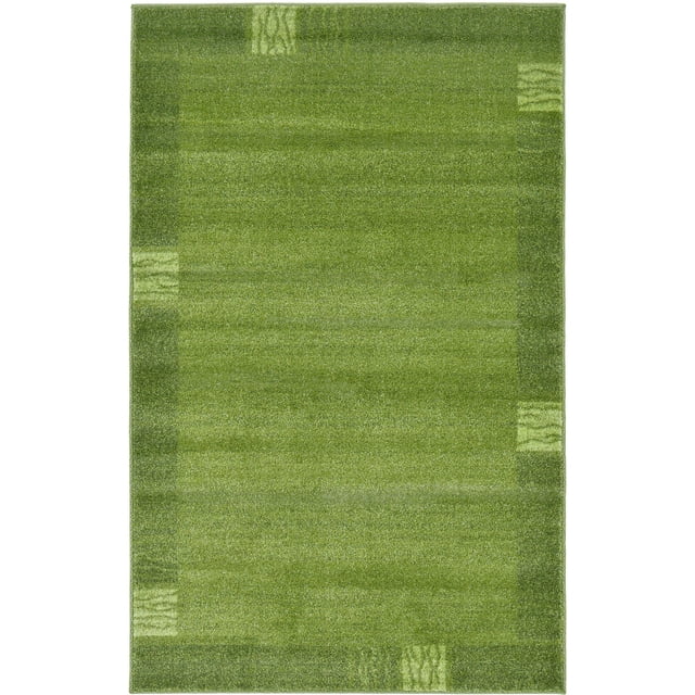 Unique Loom Del Mar Collection Contemporary Transitional Area Rug, 3' 3" x 5' 3", Green/Beige