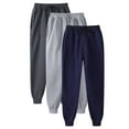 thumbnail image 2 of ZQUUVOU 3 Pack Mens Athletic Sweatpants With Zipper Pockets Solid Color Casual Sports Drawstring Ankle Pants Navy, 2 of 3