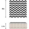thumbnail image 3 of FMSHPON Grey White Chevron Set of 4 Coaster for Drinks, Absorbent Ceramic Stone Coasters Cup Mat with Cork Base for Home Kitchen Room Coffee Table Bar Decor, 3 of 4