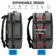 thumbnail image 4 of Mochila de viaje BANGE, expandible, 35 L, impermeable para hombres y mujeres, 4 of 7