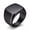 Black, variant on Men's Signet Ring, Stainless Steel Square Ring for Men, Matte Flat Top